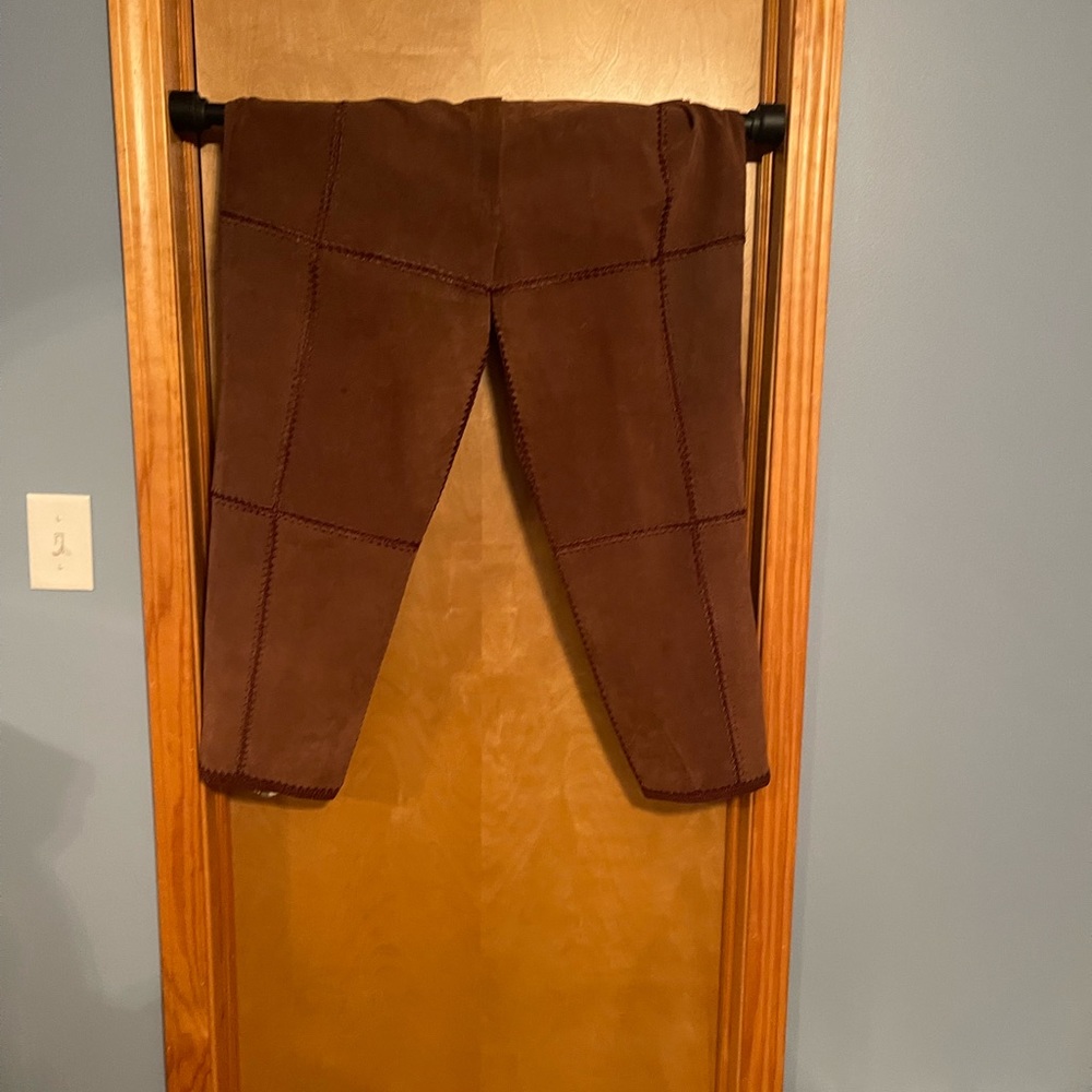 Leather suede pants